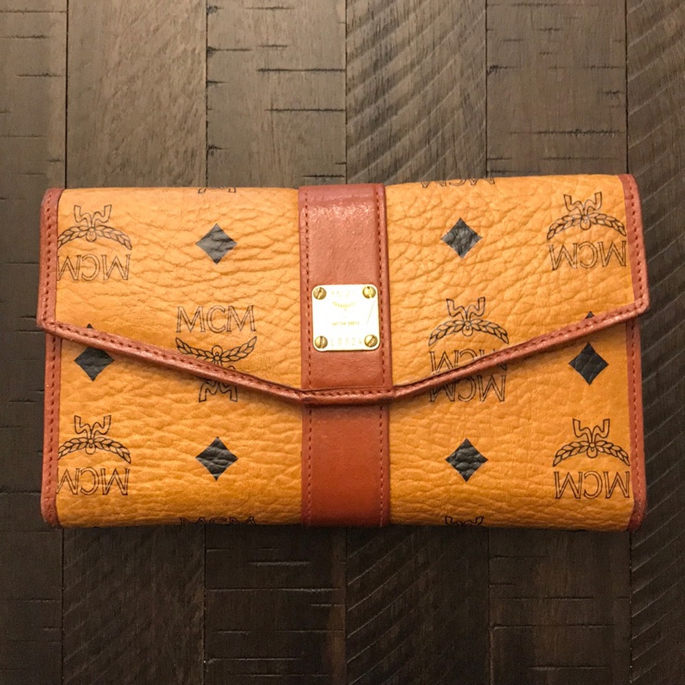 Vintage MCM Visetos Tri-fold Long Wallet